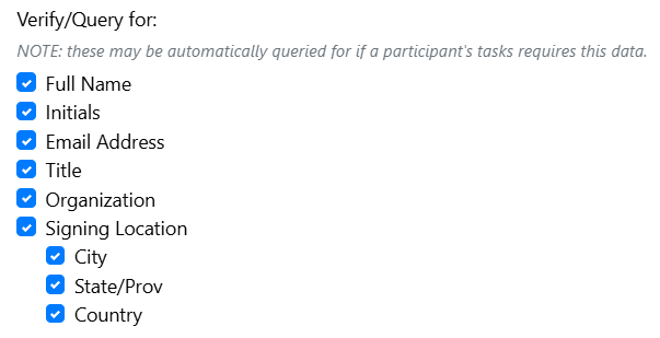 Signer Information Options in Workflow Setup UI